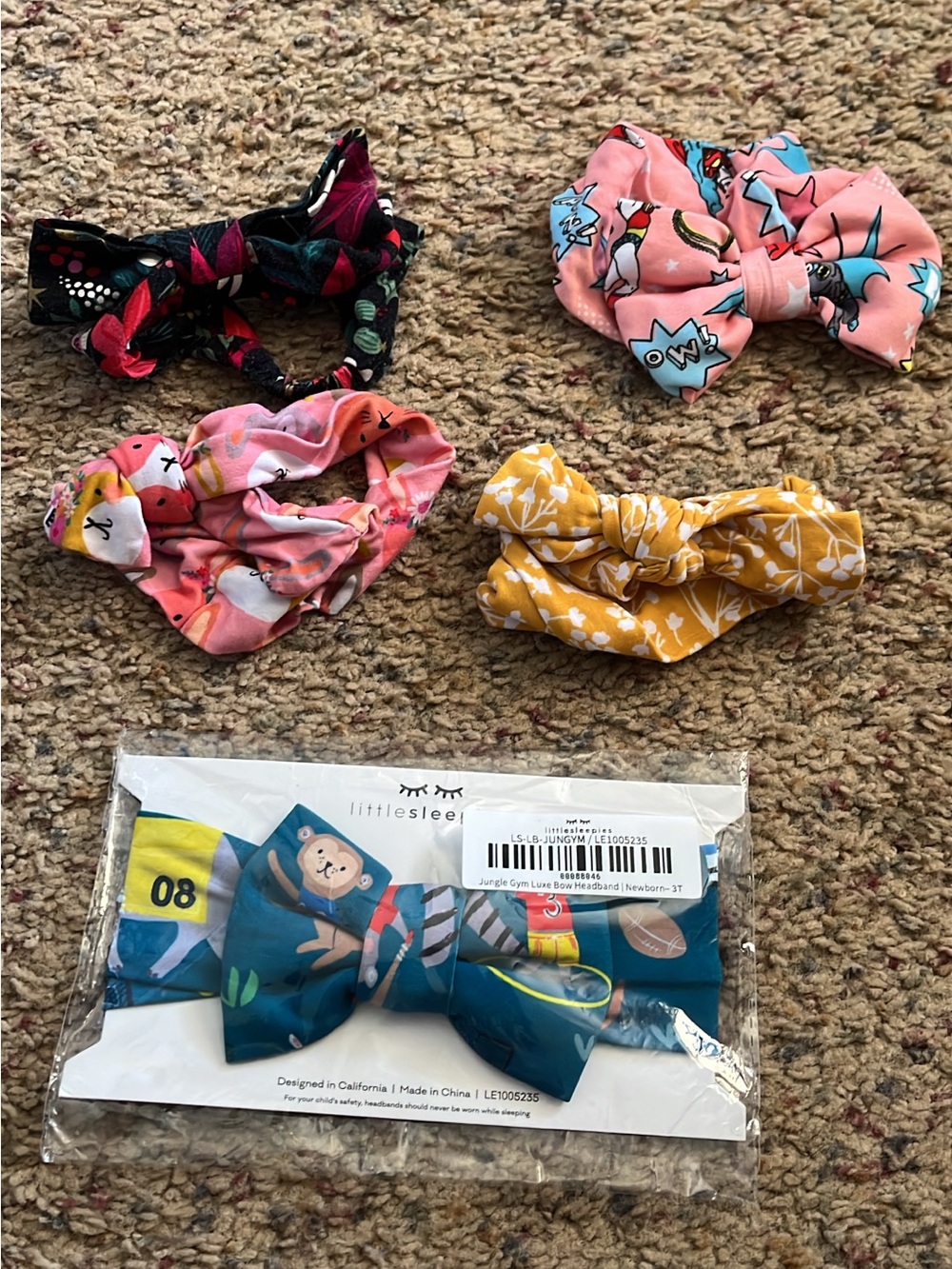 Little sleepies bow bundle